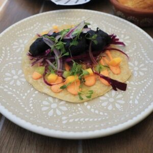 BLACK TEMPURA SHRIMP TACO