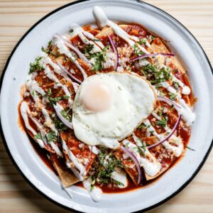 Chilaquiles and egg